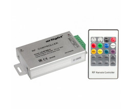 Контроллер-регулятор цвета RGB с пультом ДУ Arlight LN-RF20 LN-RF20B-H (12-24V,180-360W, ПДУ 20кн)