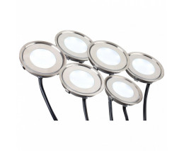 Набор из 6 встраиваемых светильников Arlight Kt-s-6 KT-R-6x0.5W LED Warm White 12V (круг)