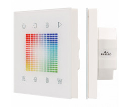 Панель-регулятора цвета RGBW сенсорная встраиваемая Arlight Sens SR-2831S-AC-RF-IN White (220V,RGB,1зон