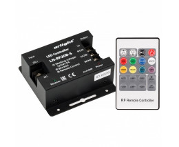 Контроллер-регулятор цвета RGB с пультом ДУ Arlight LN-RF20 LN-RF20B-S (12-24V, 288-576W, ПДУ 20кн)