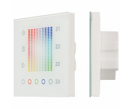 Панель-регулятора цвета RGBW сенсорная встраиваемая Arlight Sens SR-2831-RF-IN (12-24V, RGBW, DMX, 4зоны)