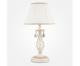 Настольная лампа декоративная Eurosvet Amelia 10054/1 белый с золотом/прозрачный хрусталь Strotskis