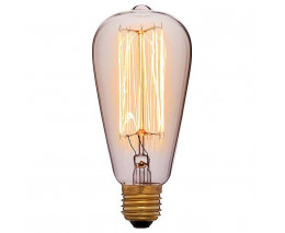 Лампа накаливания Sun Lumen ST64 E27 40Вт 2200K 051-910